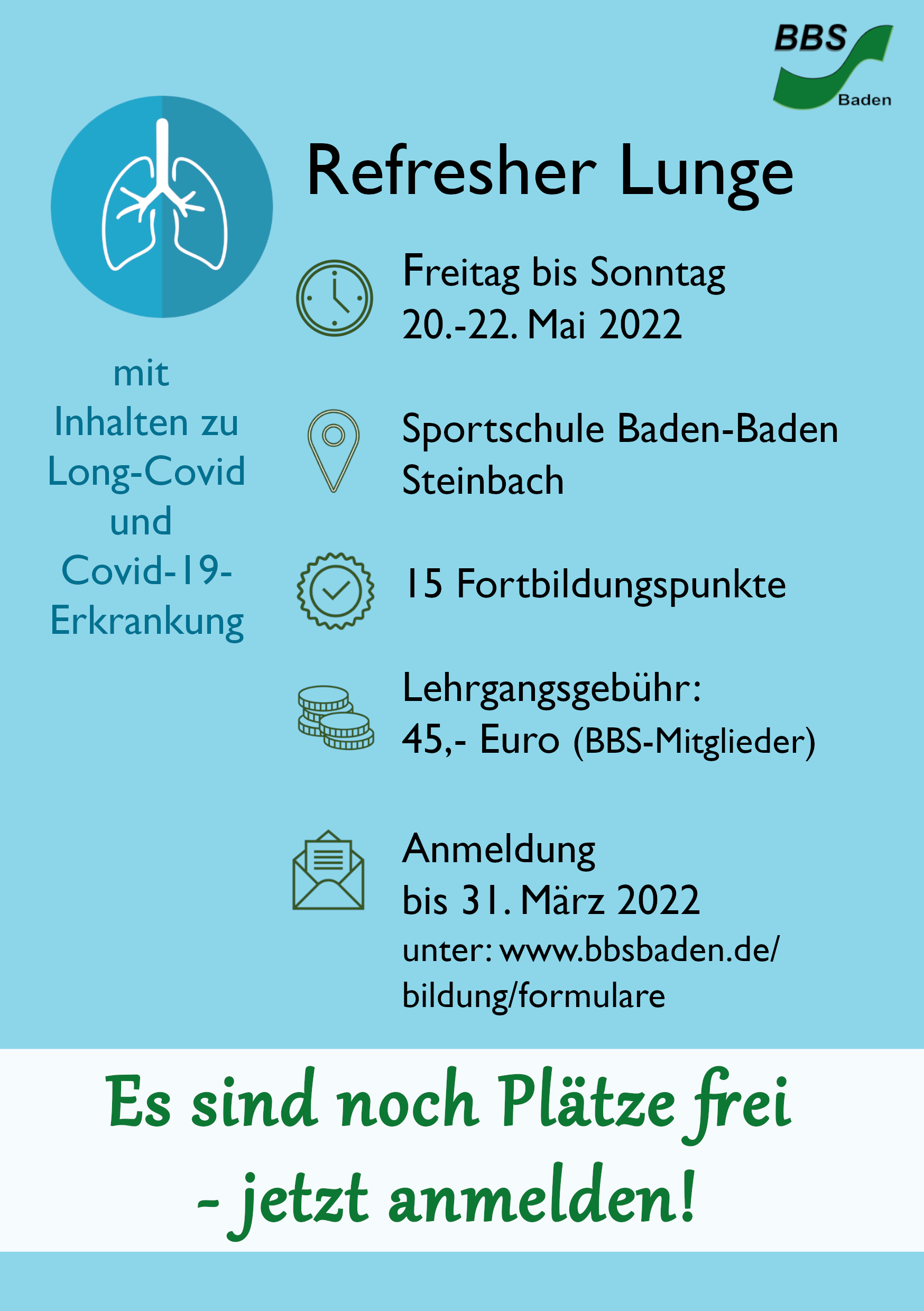 freie Lehrgangsplätze